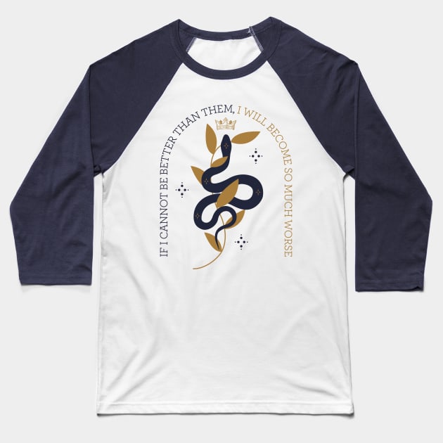 The Cruel Prince - Folk of the Air, Jude and Cardan bookish romantasy Baseball T-Shirt by OutfittersAve